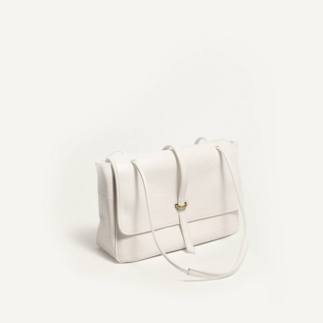 Women's Stone Grain Vegan Leather Shoulder Bags with Strap