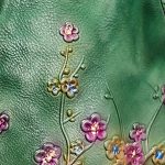 Women's Flower Embossed Vintage Echtes Leder Sling Taschen