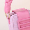 Women's Pink Braided Top Handle Mini Handbags
