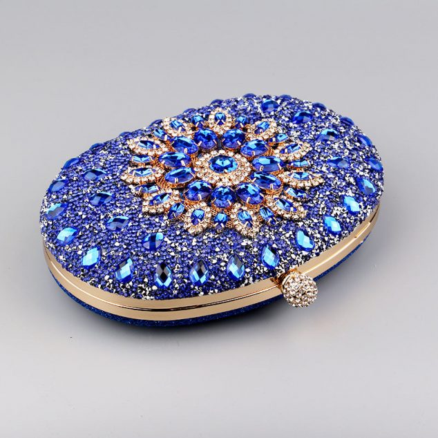 Women's All Over Crystals Sparkly Evening Clutch Bags