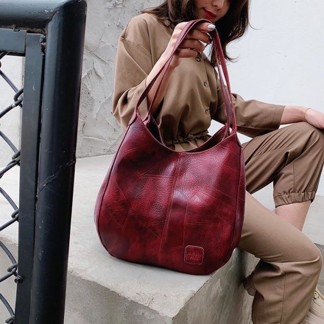 Shoulder Bag for Women Retro Vegan Leather Classic Clutch Tote