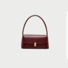 Women's Black Minimalism Baguette Bags in Vegan Leather