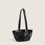 Damen Vegan Leder Langer Riemen Tote Taschen