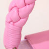 Women's Pink Braided Top Handle Mini Handbags
