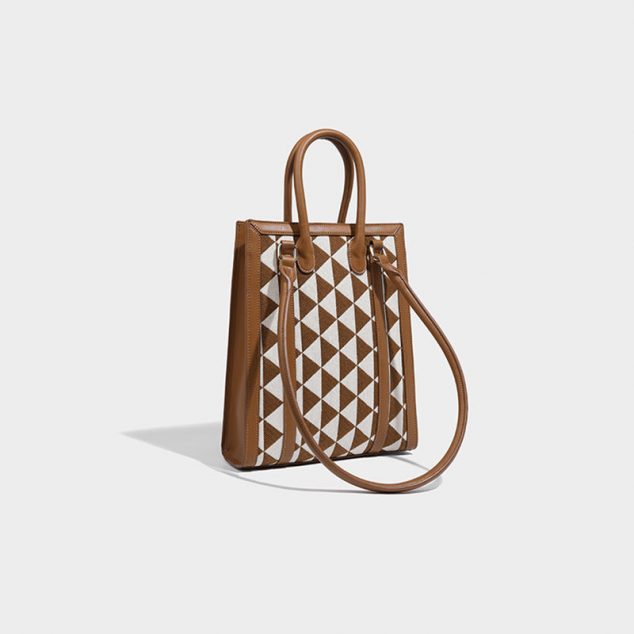 Women's Triangle Pattern Mini Tote Bags - ROMY TISA