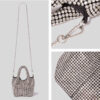 Women's Small Rhinestones Evening Bucket Bags with Chains