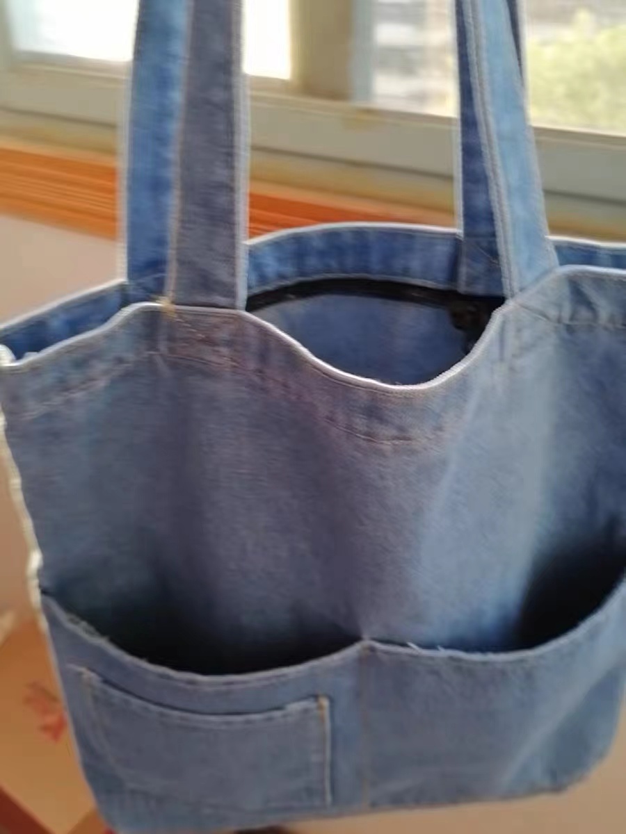 Women's Jeans Soft Denim Tote Bags photo review
