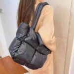 Women's Square Padded Puffer Tote Bags photo review