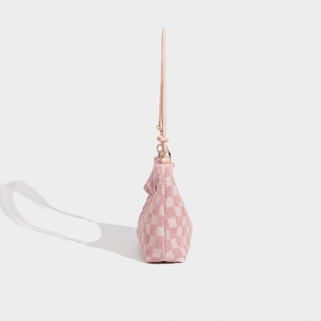 Women's Checker Hobo Baguette Bags