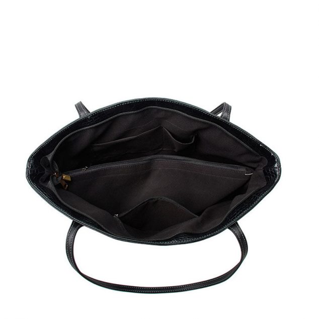 Women's Faux Croc Leather Tote Bags
