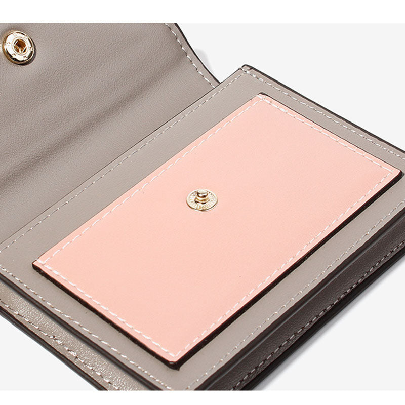 Mini porte-monnaie enveloppe en cuir végétal pour femmes