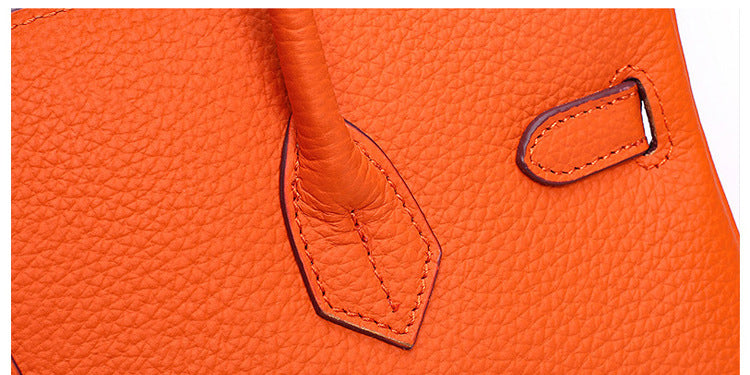 Women's Genuine Leather Top Handle Handbags - 35 cm Version - ROMY TISA