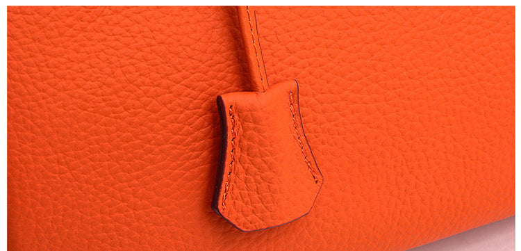 Women's Genuine Leather Top Handle Handbags - 35 cm Version - ROMY TISA