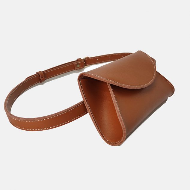 Women's Genuine Leather Flap Waist Fanny Packs