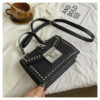 Women's Studs Croc Embossed Messenger Bags