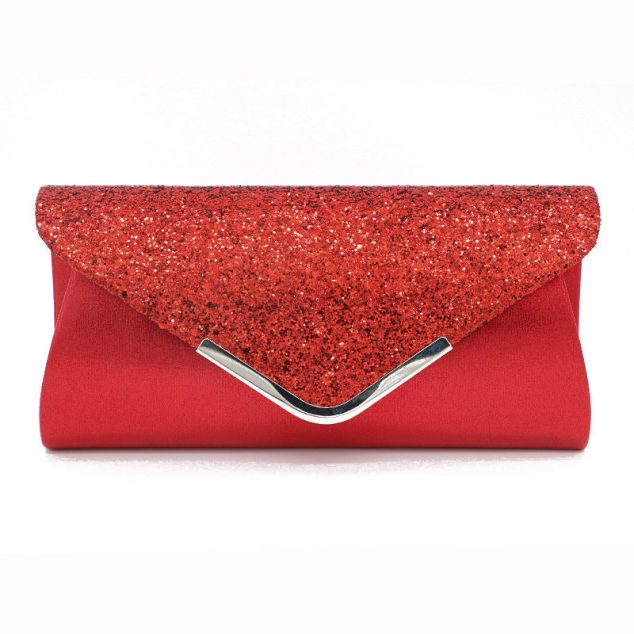 Women's Envelope Crossbody Bag Trendy Wristlet Clutch Glitter