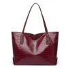 Women's Faux Croc Leather Tote Bags
