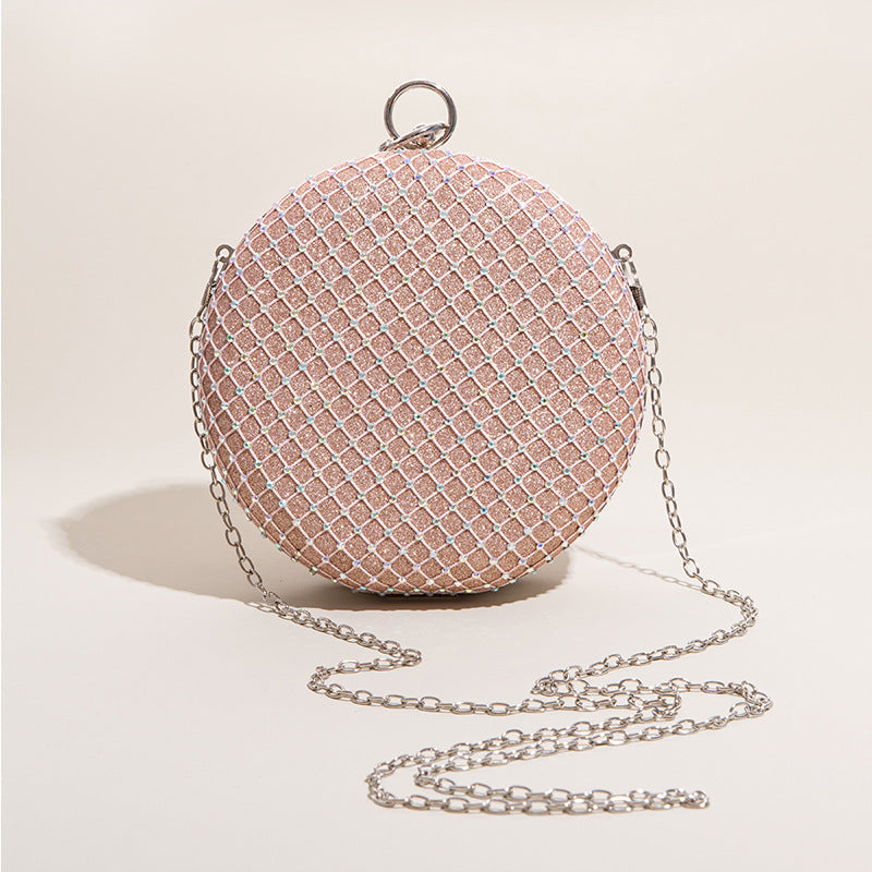 Women's Pink Fishnet Evening Clutch Bag