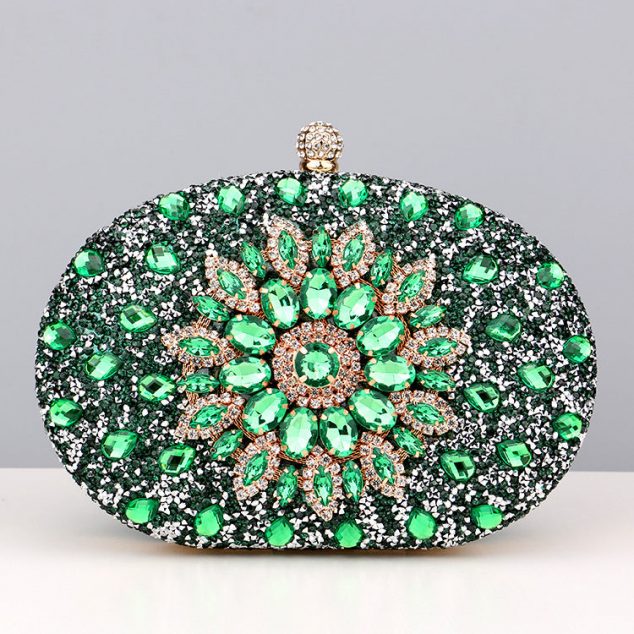 Women's All Over Crystals Sparkly Evening Clutch Bags