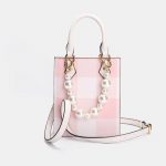 Women's Pearls Top Handle Tote Bags mit Schulterriemen