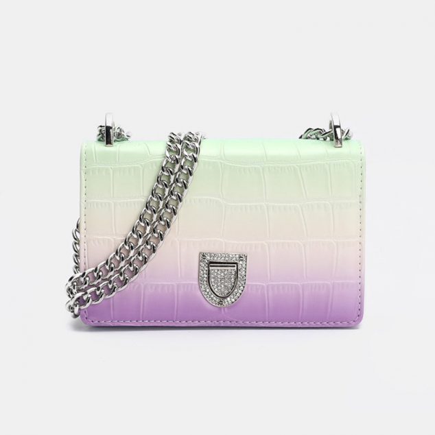 Sacs à bandoulière en cuir végétal imprimé crocodile pour femmes