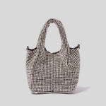 Women's Small Rhinestones Evening Bucket Bags with Chains