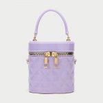 Damen Mini Quilted Top Handle Jelly Bags mit Crossbody-Ketten