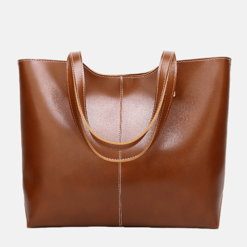 Women's Large Tote Bags in Wax Vegan Leather
