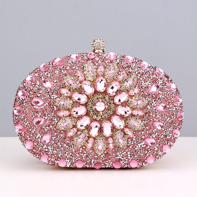 Women's All Over Crystals Sparkly Evening Clutch Bags
