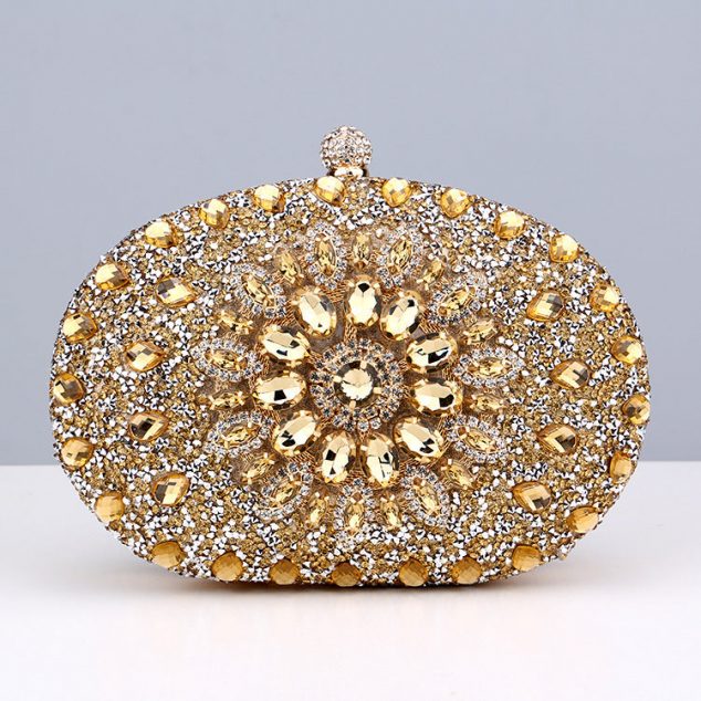 Women's All Over Crystals Sparkly Evening Clutch Bags