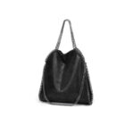 Women's Chains Large Vegan Hobo Bags in Black