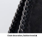 Women's Chains Large Vegan Hobo Bags in Black