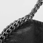 Women's Chains Large Vegan Hobo Bags in Black