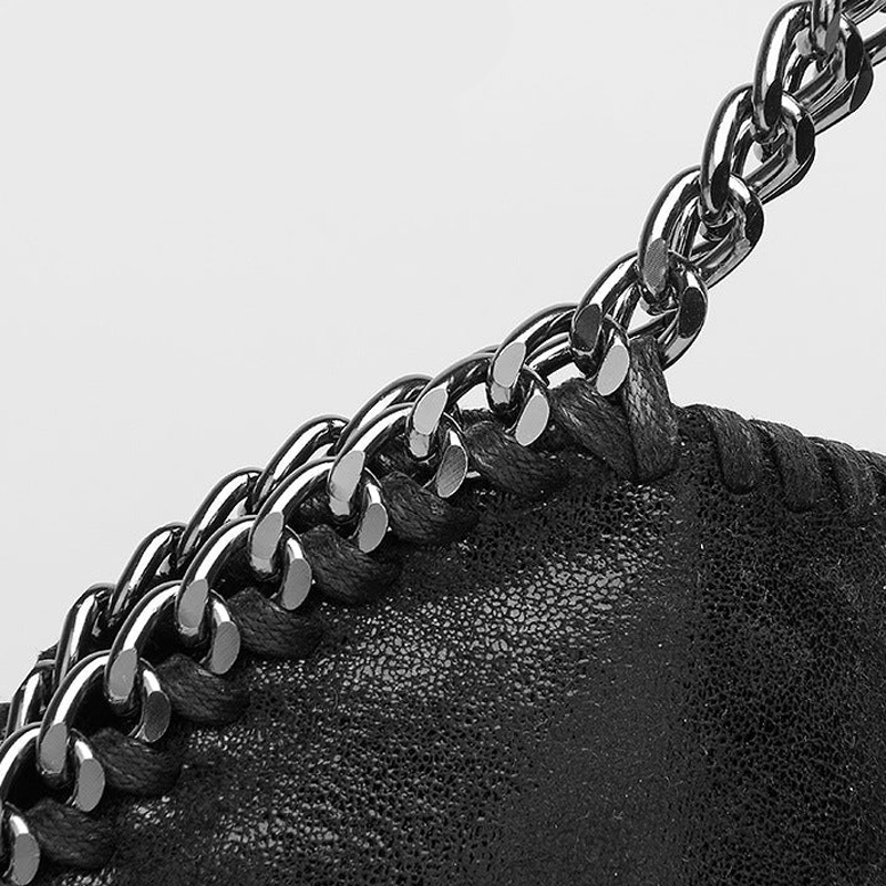 Women's Chains Large Vegan Hobo Bags in Black
