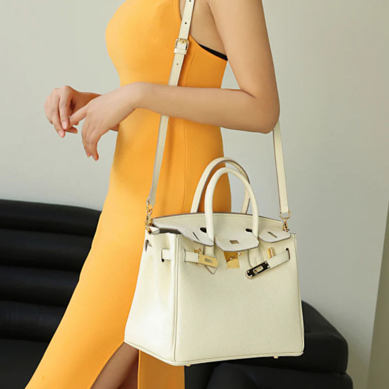 Women's Genuine Leather Top Handle Handbags - 30CM
