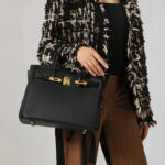 Women's Genuine Leather Top Handle Handbags - 30CM