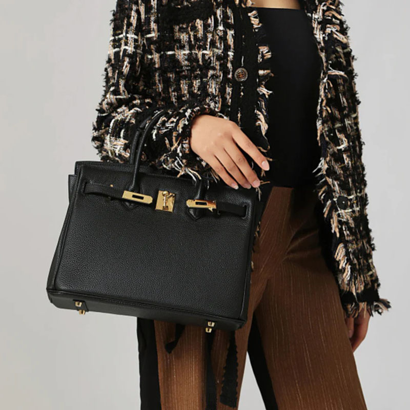 Women's Genuine Leather Top Handle Handbags - 30CM