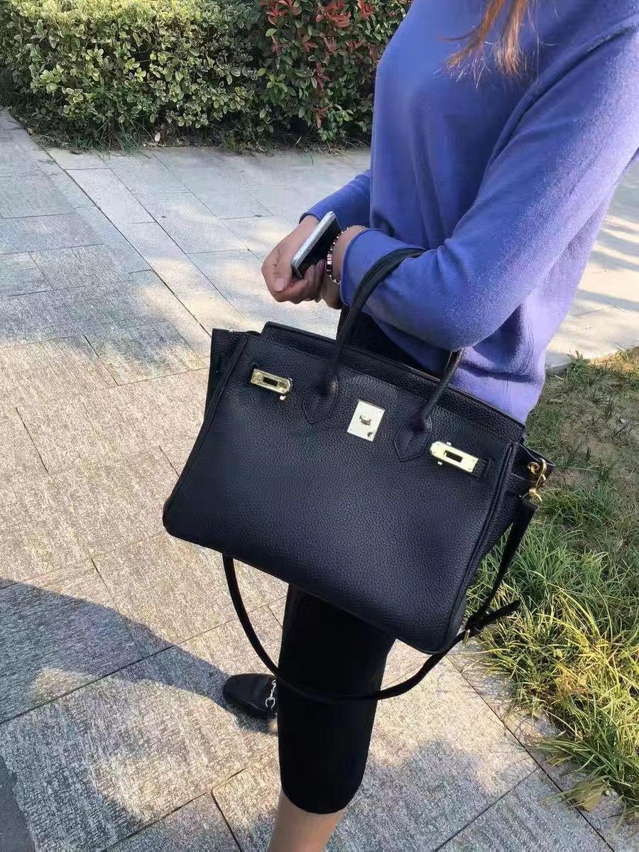 Women's Genuine Leather Top Handle Handbags photo review