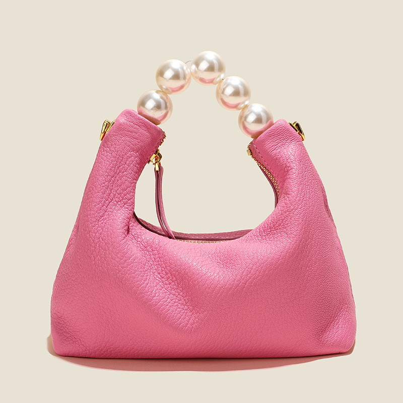 Raw Trim Hobo Bag With Coin Purse Pink Polyester For Daily Life | SHEIN