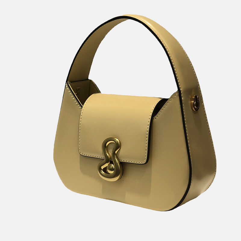 Women's Genuine Leather Fringe Crescent Crossbody Shoulder Bag - ROMY TISA