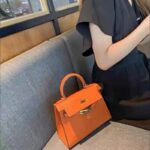 Women's Genuine Leather Top Handle Purse with Shoulder Strap photo review