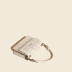Women's Woven Cowhide Leather Shoulder Bags with Crossbody Strap