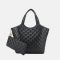 Women's Large Quilted Echtes Leder Hobo Tote Taschen mit Mini Geldbörse