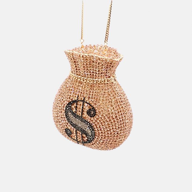 Women's Full Rhinestones Mini Money Pocket Evening Bags