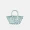 Women's Genuine Leather Woven Small Bucket Bags