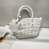 Women's Genuine Leather Woven Small Bucket Bags