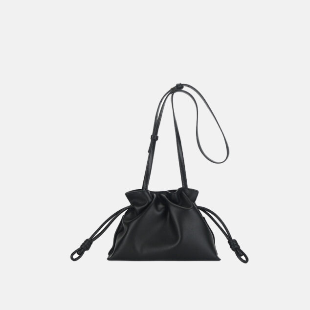 Women's Genuine Leather Mini Bucket Bags with Shoulder Strap - ROMY TISA