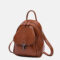 Women's Genuine Leather Backpacks with Flap Buckle