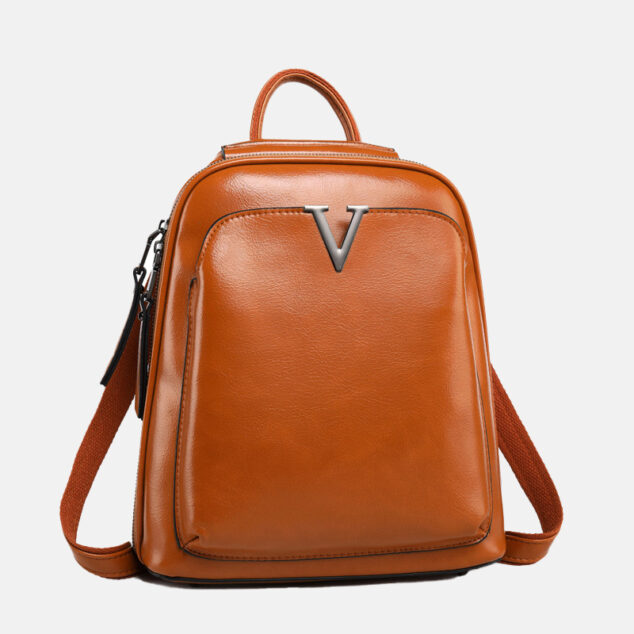 Women's Genuine Leather Minimal Backpacks