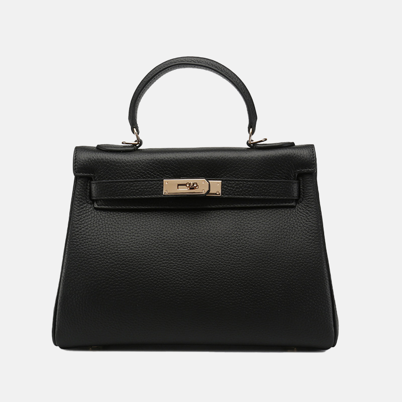 Women's Lychee Grain Top Handle Bags in Genuine Leather - ROMY TISA